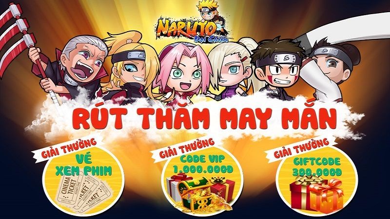 Naruto Đại Chiến Mobile tưng bừng tặng vé xem phim cùng vô số quà tặng