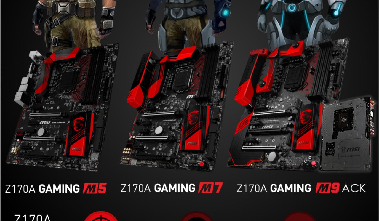 MSI ra mắt loạt bo mạch chủ dòng Gaming mới sử dụng chipset Z170