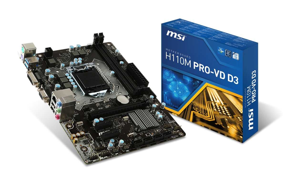 MSI tiết lộ dòng bo mạch chủ H110 PRO, giải pháp kinh tế nhất cho nền tảng Intel Skylake