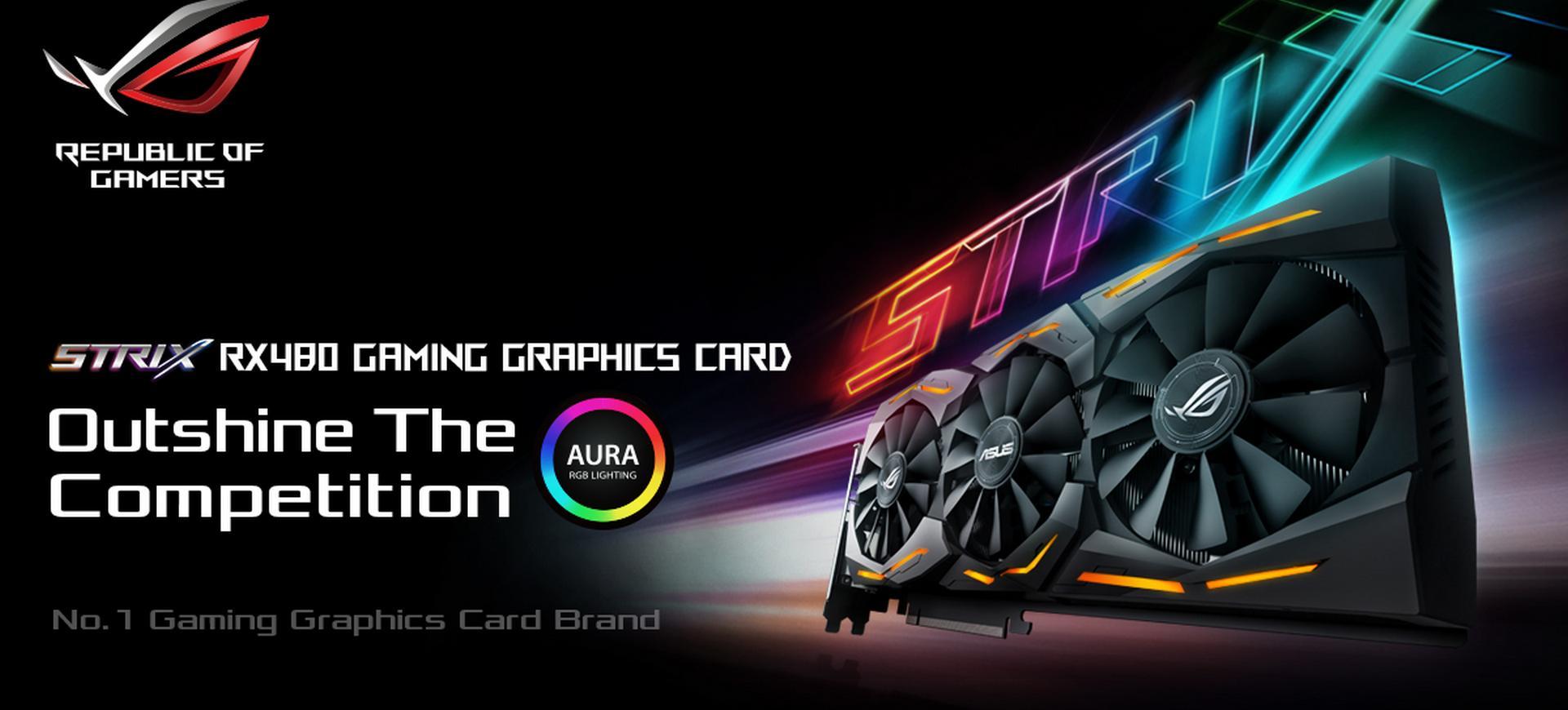 ASUS giới thiệu hai phiên bản card đồ họa ROG Strix RX 480 mới