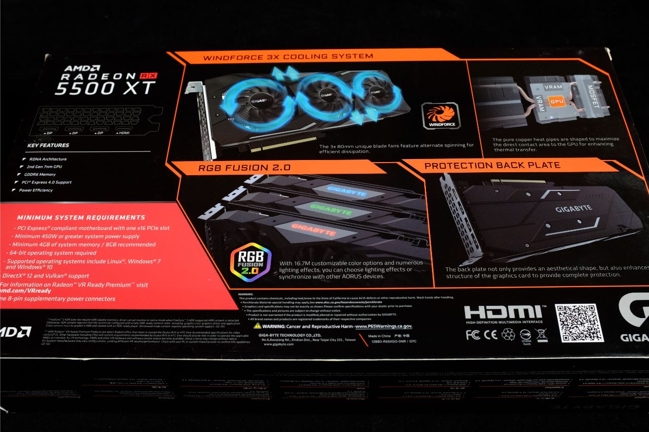 Gigabyte RX 5500 XT Gaming OC 8G