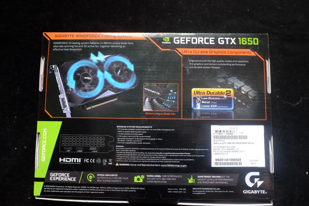 Gigabyte GTX 1650 D6 Windforce OC 4G – Đánh Giá Gaming Gear