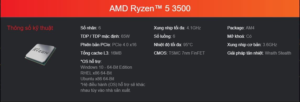 AMD Ryzen 5 3500 – Đánh Giá Gaming Gear