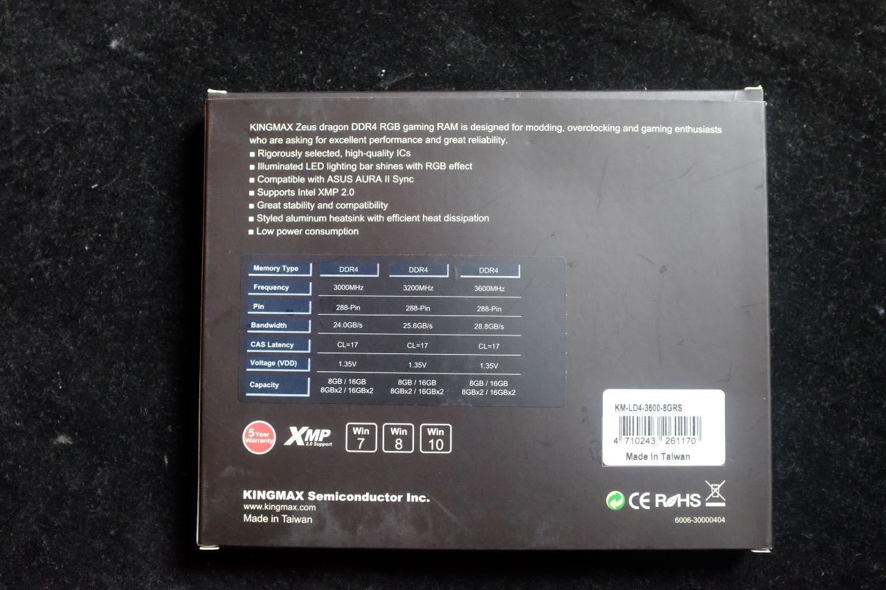 Kingmax Zeus Dragon DDR4 RGB 3600 - Đánh Giá Nhanh