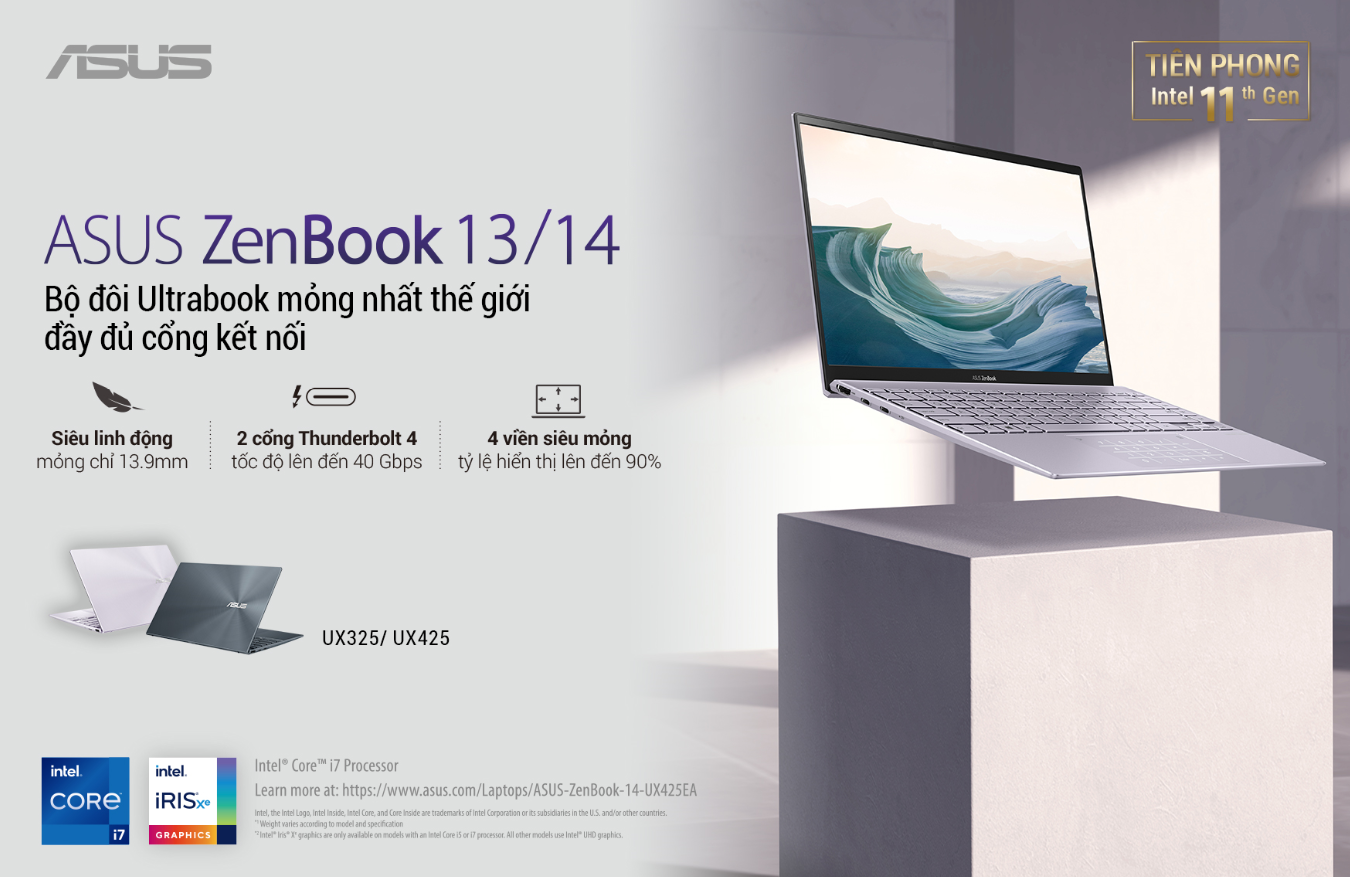 ASUS giới thiệu ASUS ZenBook 13 (UX325) & ZenBook 14 (UX425)