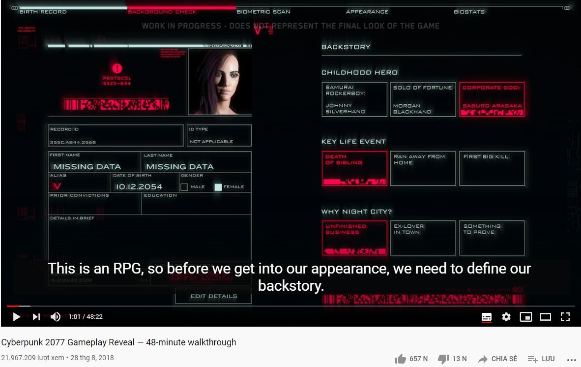 tính năng Cyberpunk 2077