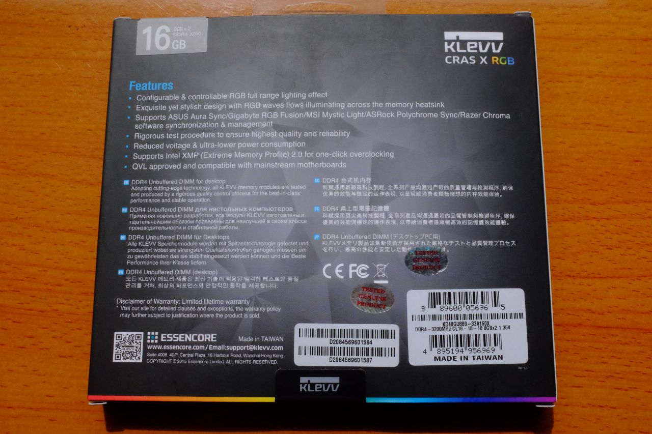 KLEVV CRAS X RGB DDR4 3200MHz - Đánh Giá Nhanh