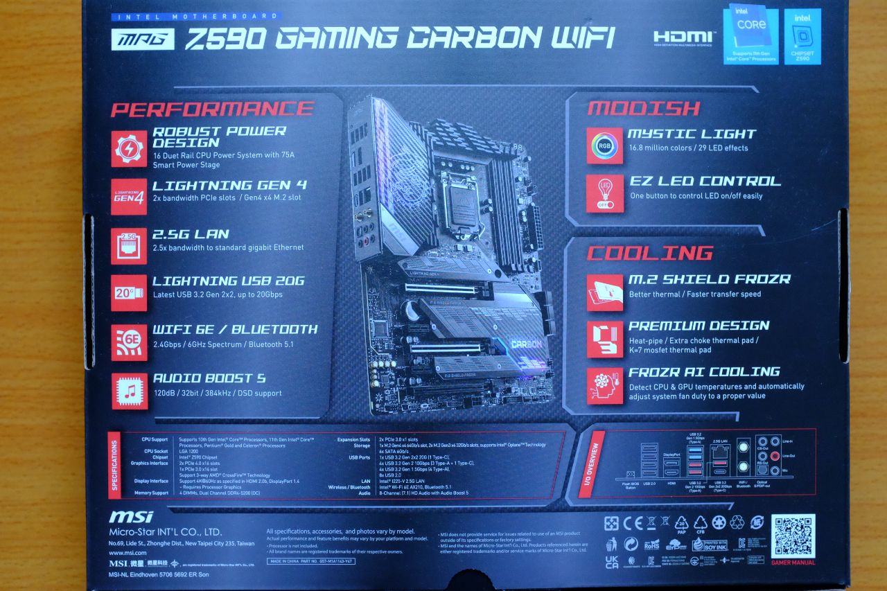 MSI MPG Z590 Gaming Carbon Wifi - Đánh Giá Nhanh