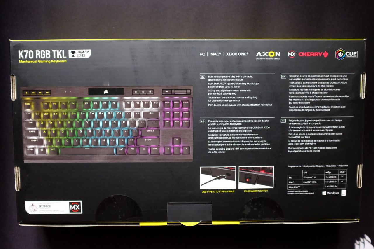 Corsair K70 RGB TKL Champion Series - Đánh Giá Gaming Gear