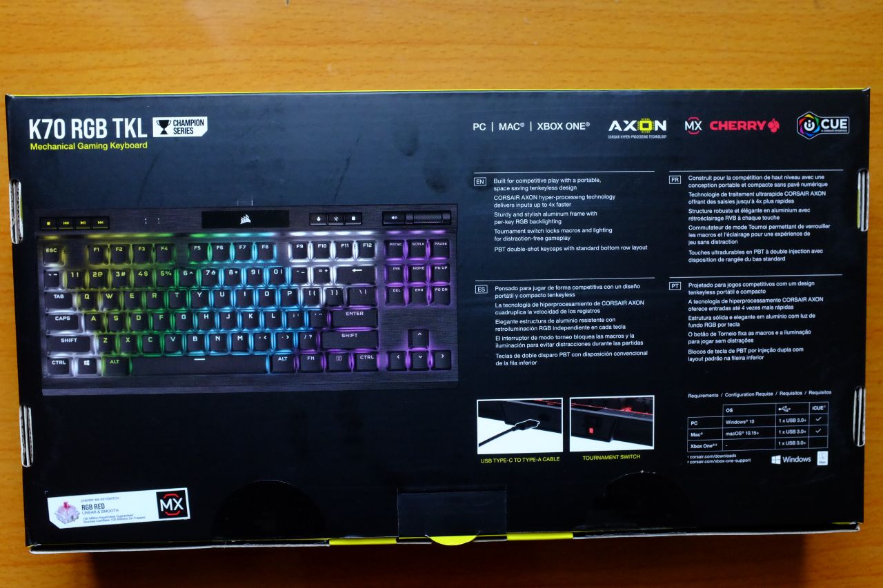 Corsair K70 RGB TKL Red Switch - Đánh Giá Nhanh