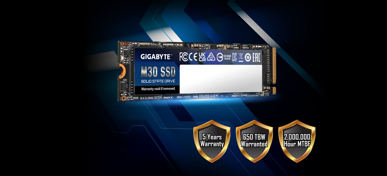 GIGABYTE ra mắt dòng ổ cứng SSD M30 Series PCIe 3.0 x4