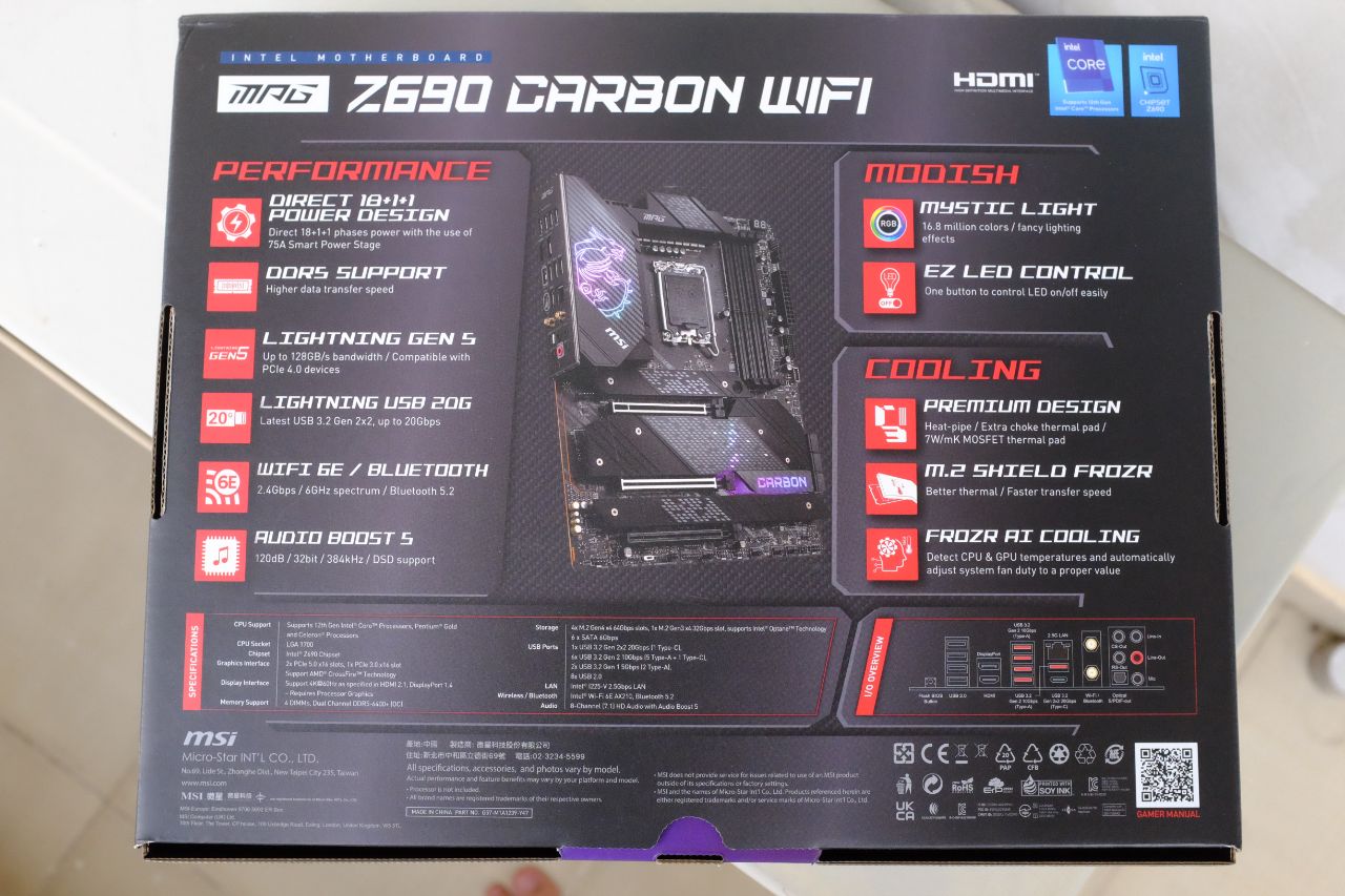MSI MPG Z690 Carbon Wifi - Đánh Giá Nhanh