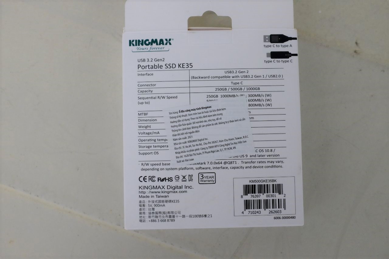 Kingmax KE35 Portable SSD USB 3.2 Gen2 - Đánh Giá Nhanh