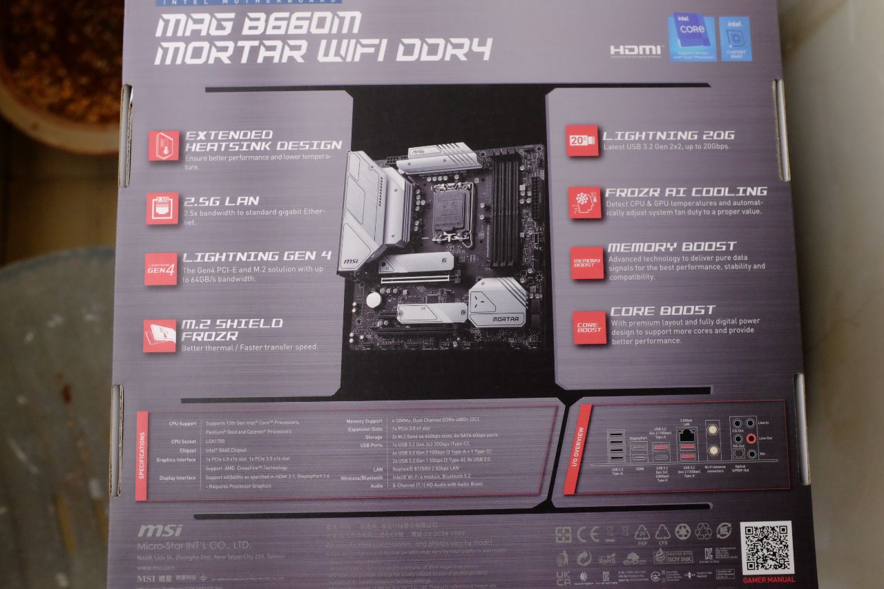 MSI MAG B660M Mortar Wifi DDR4 - Đánh Giá Nhanh