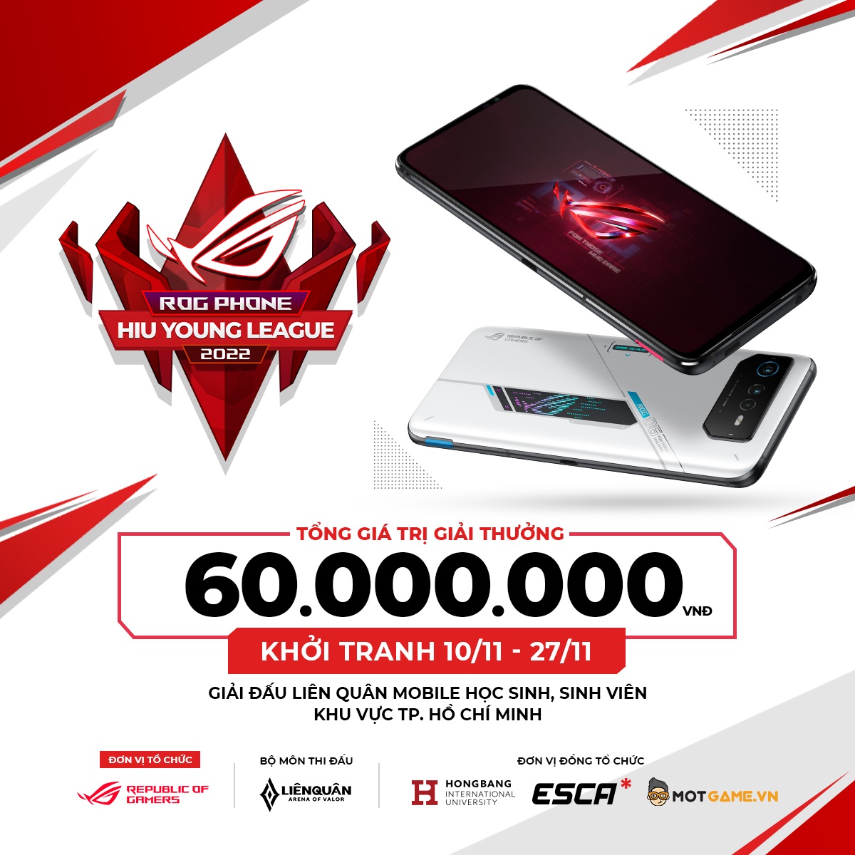 Khởi tranh giái đấu ROG PHONE HIU YOUNG LEAGUE 2022 - Tin eSports