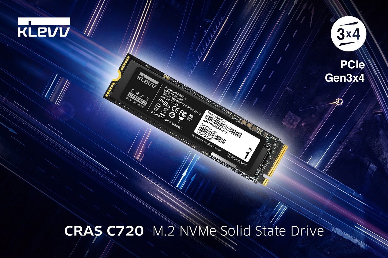 KLEVV giới thiệu ba mẫu SSD CRAS M.2 NVMe mới - Tin Gaming Gear