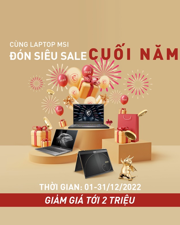 Khuyến mãi cuối năm cùng Laptop MSI - Tin Gaming Gear