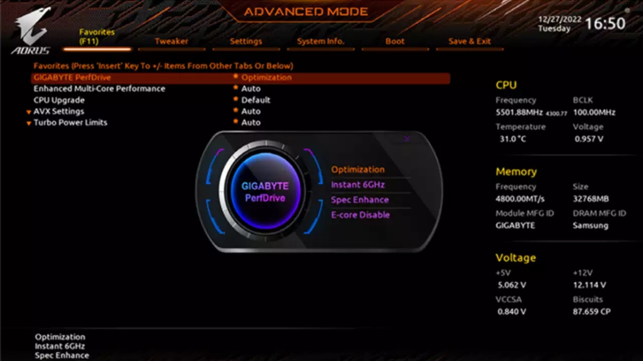 GIGABYTE PerfDrive giải phóng sức mạnh bộ xử lý Intel® Core™ thế hệ thứ 13 - Tin Gaming Gear