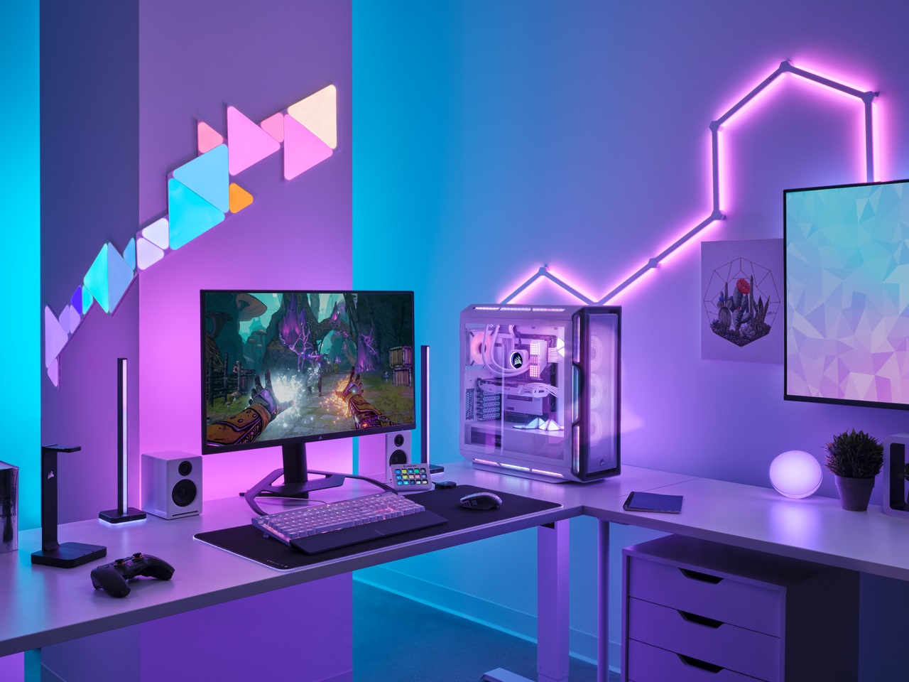 CORSAIR hợp tác cùng NanoLeaf công bố ICUE Murals Lighting - Tin Gaming Gear