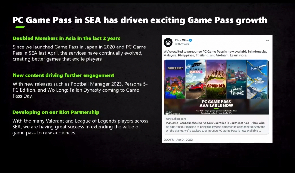 Tăng trưởng Game Pass