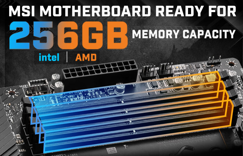 Mainboard MSI hỗ trợ dung lượng RAM 256GB - Tin Gaming Gear